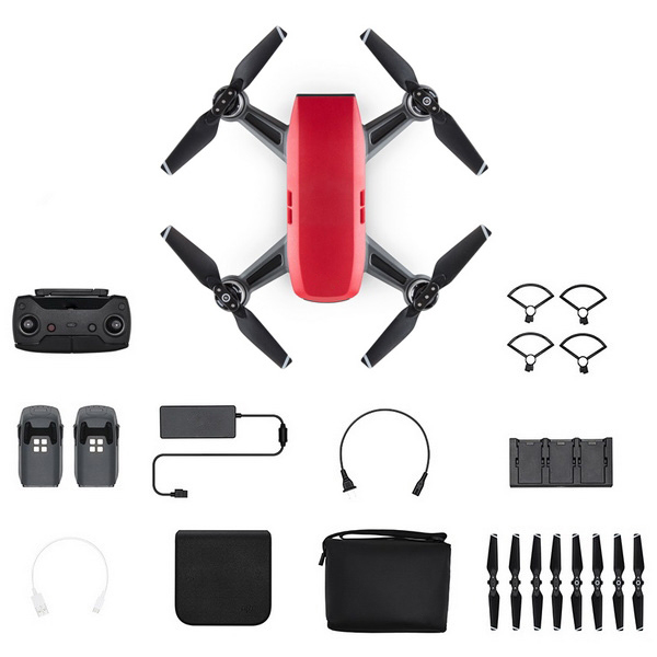 DJI Spark Fly More Combo (Lava Red) - AEROMOTUS