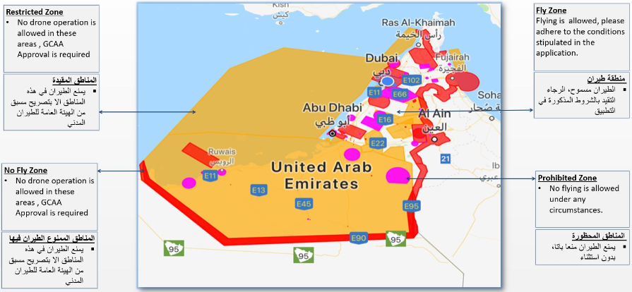 Sund mad Absay Ydeevne GCAA Updated Flying Zones in the UAE - AEROMOTUS